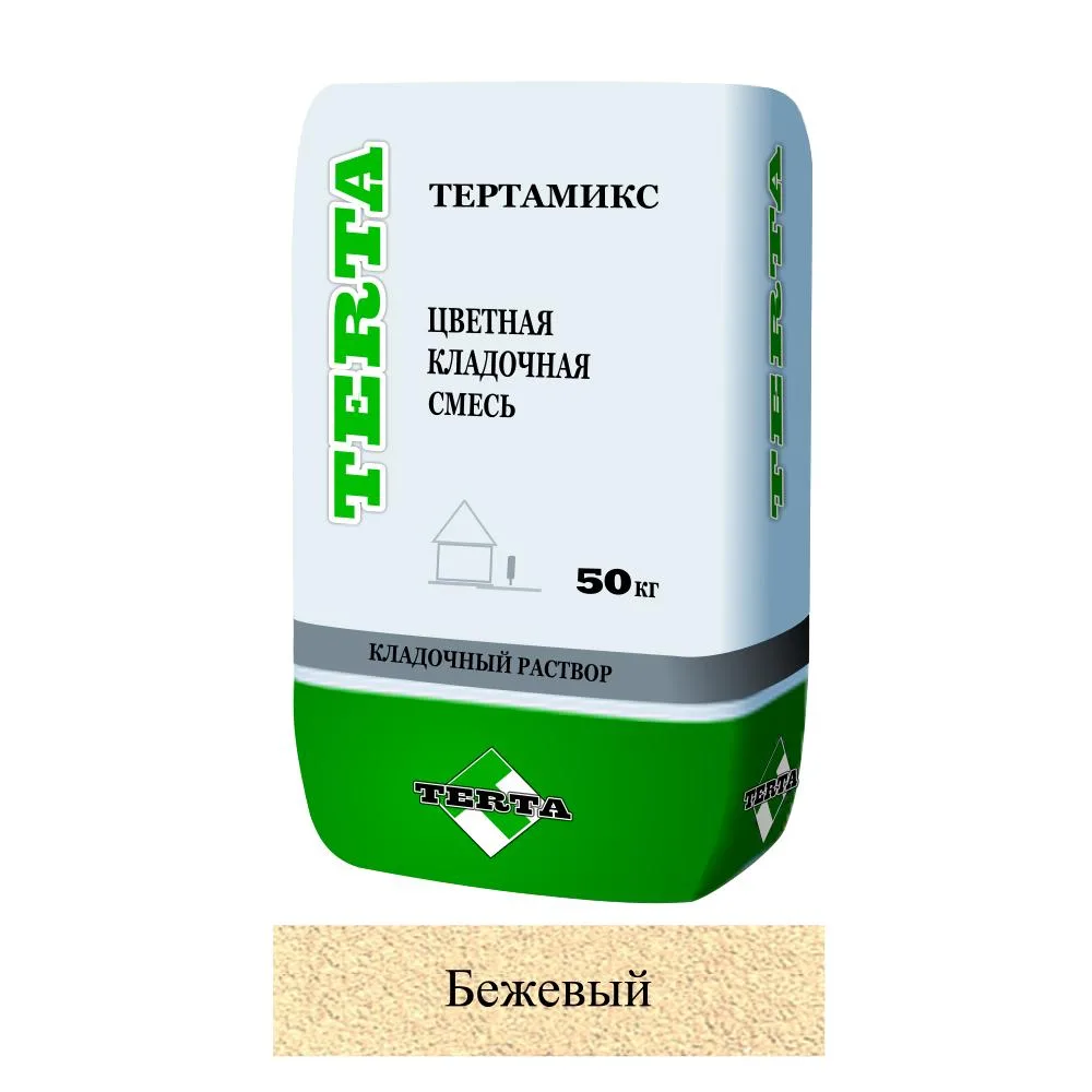 Кладочная смесь цементная М150 Terta Тертамикс бежевый 0058 50кг позиция под заказ