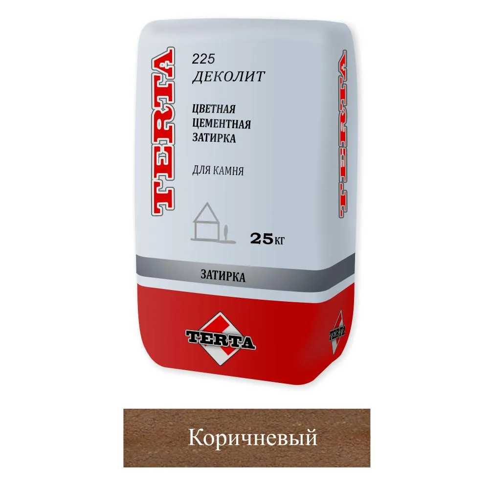 Затирка цементная Terta Деколит коричневый 2256 25кг позиция под заказ