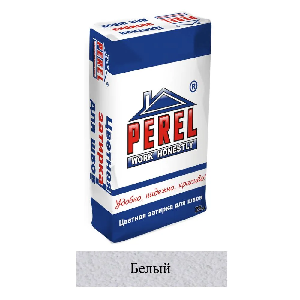 Затирка цементная Perel RL белая 0405 25кг