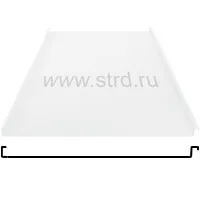 Фальцевая панель Grand Line фальц двойной стоячий 625/550мм Сатин 0.5мм RAL 9003 (белый)
