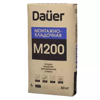 Кладочная смесь цементная М200 Dauer монтажно-кладочная серый 50кг