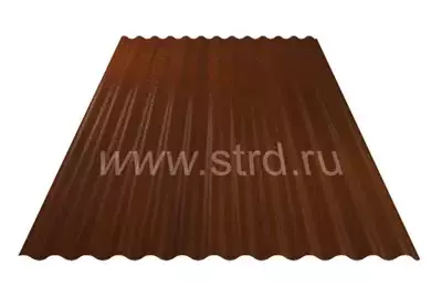 Гофролист - волна МП 18 0.5мм Ecosteel маt Корея Морёный дуб Металл Профиль