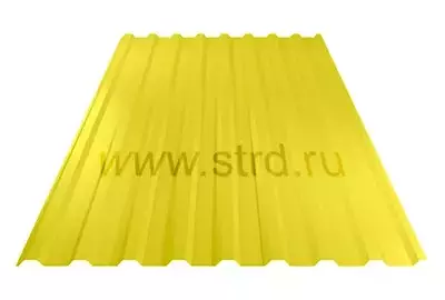Профнастил МП 20 0.7мм Полиэстер Россия RAL 1018 (желтый) Металл Профиль