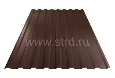 Профнастил МП 20 0.5мм Puretan Россия RAL 8017 (коричневый) Металл Профиль