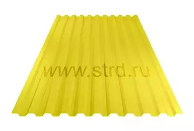 Профнастил C 21 0.7мм Полиэстер Россия RAL 1018 (желтый) Металл Профиль