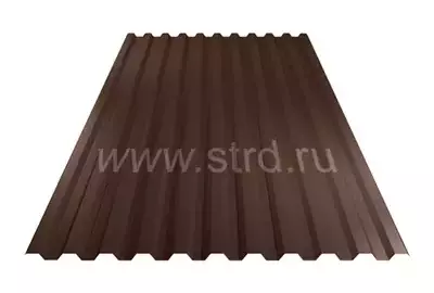 Профнастил C 21 0.5мм Puretan Россия RAL 8017 (коричневый) Металл Профиль