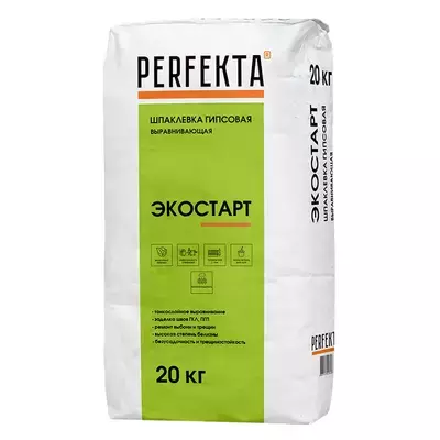 Шпаклевка гипсовая Perfekta ЭкоСтарт белый 20кг