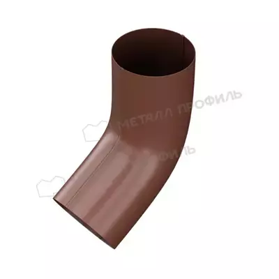 Колено трубы 60гр. GrandSystem 90мм Полиэстер двусторонний RAL 8017 (коричневый)