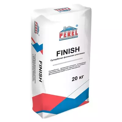 Шпаклевка полимерная Perel 0655 Finish супербелый 20кг