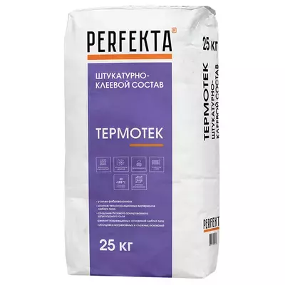 Штукатурно-клеевая смесь Perfekta Термотек для утеплителя 25кг