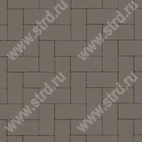Тротуарная плитка Прямоугольник практик 60 (фаска 1,5мм) Темно-серый верхний прокрас на сером цементе основа - серый цемент 200*100*60мм Steingot
