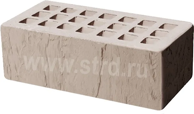 Кирпич облицовочный пустотелый Серый скала 250*120*88мм утолщенная стенка 20мм М200кг/см2 Железногорск