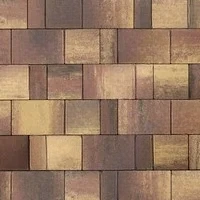 Тротуарная плитка Старый город Ландхаус Color Mix Мальва верхний прокрас на белом / сером цементе основа - серый цемент набор на м2 t=80мм BRAER