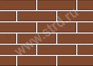 Кирпич облицовочный пустотелый Терракотовый гладкий 250*60*65мм стандартная стенка М150кг/см2 Голицыно
