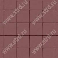 Тротуарная плитка Квадрат Красный с/ц верхний прокрас на сером цементе основа - серый цемент 100*100*60мм Фабрика Готика