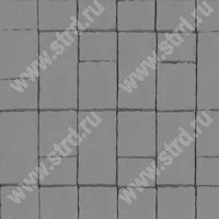 Тротуарная плитка Старый Город Серый основа - серый цемент набор на м2 t=60мм Фабрика Готика