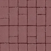 Тротуарная плитка Старый Город Красный с/ц верхний прокрас на сером цементе основа - серый цемент набор на м2 t=60мм Фабрика Готика