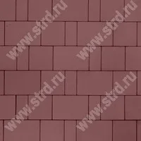Тротуарная плитка Новый Город Красный с/ц верхний прокрас на сером цементе основа - серый цемент набор на м2 t=80мм Фабрика Готика
