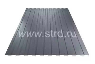 Профнастил МП 10 0.5мм Puretan Россия RR 23 (серый) Металл Профиль