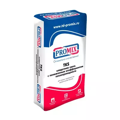 Кладочная смесь цементная М50 Promix TKS 201 (теплоизоляционный) серый 25кг