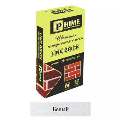 Кладочная смесь цементная М150 Prime LineBrick Wasser белая 4053 25кг позиция под заказ