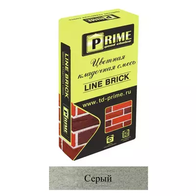 Кладочная смесь цементная М150 Prime LineBrick Wasser серая 4103 25кг позиция под заказ