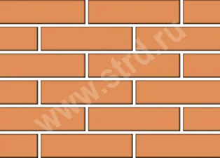 Кирпич облицовочный пустотелый Абрикосовый гладкий 250*60*65мм стандартная стенка М175кг/см2 Голицыно