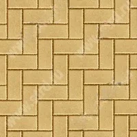 Тротуарная плитка Брусчатка 2П6ф Желтый б/ц верхний прокрас на белом цементе основа - серый цемент 200*100*60мм Нобетек