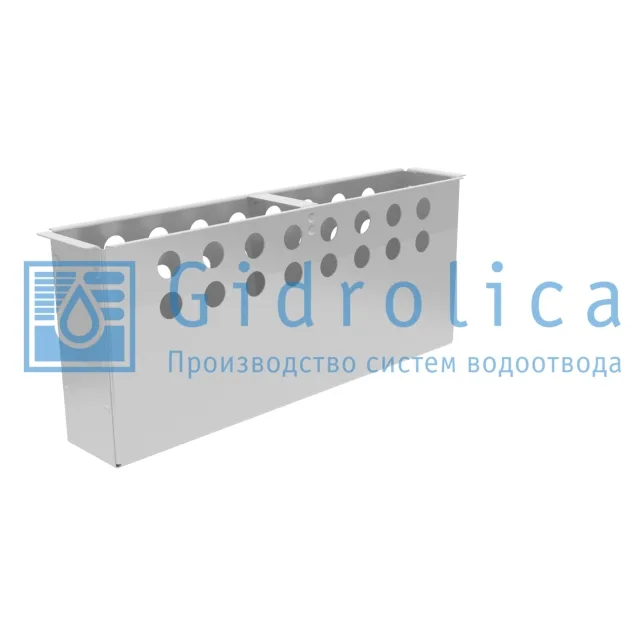 49010900 Корзина пескоуловителя сталь оцинкованная BGU 400*80*163,5мм DN 100 Gidrolica