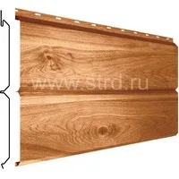 Сайдинг ЕвроБрус 367*345мм 0.45мм SteelArt 3D Россия Золотой орех 3D текстур. Stynergy