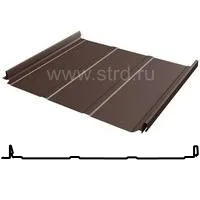 Фальцевая панель Grand Line Кликфальц Pro Line 517/470мм Rooftop Бархат 0.5мм RAL 8017 (коричневый)