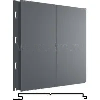Стеновая панель Вертикаль Line 200*176мм 0.5мм PurLite матовый Россия в пленке RAL 7024 (серый) Grand Line