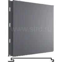Стеновая панель Вертикаль Classic 200*176мм 0.5мм PurLite матовый Россия в пленке RAL 7024 (серый) Grand Line