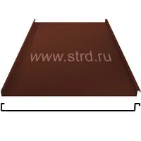 Фальцевая панель Grand Line фальц двойной стоячий 625/550мм Rooftop Бархат 0.5мм RAL 8017 (коричневый)
