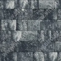 Тротуарная плитка Новый город 60 Графитовый камень (Stein Black) верхний прокрас на белом / сером цементе основа - серый цемент набор на м2 t=60мм Steingot