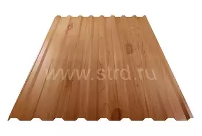 Профнастил C 20 0.45мм SteelArt 3D двусторонний Россия Золотой орех 3D текстур. SteelX