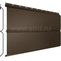 Сайдинг Lбрус 264*240мм 0.45мм Viking Россия в пленке RR 32 (коричневый) Металл Профиль