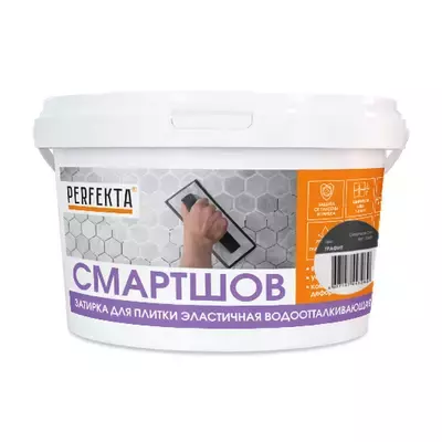 Затирка цементная Perfekta Смартшов графит 2кг