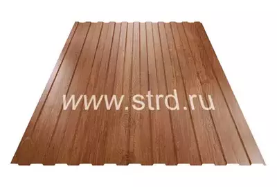 Профнастил C 8 0.4мм SteelArt 3D Россия Дуб 3D текстур. SteelX