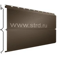Сайдинг ЕвроБрус гофр 367*345мм 0.45мм Graphite 45 Россия RR 32 (коричневый) Stynergy