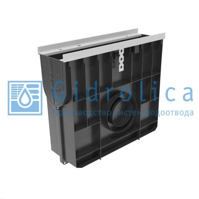 0808 Пескоуловитель пластик Super 500*160*478мм DN 100 E600 Gidrolica