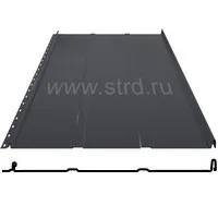 Фальцевая панель Grand Line Кликфальц Line 542/510мм PurPro матовый 0.5мм RAL 7016 (серый)