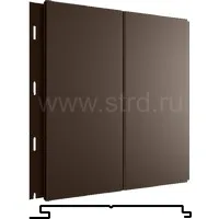 Стеновая панель Вертикаль Line 200*176мм 0.5мм Rooftop Бархат Россия в пленке RR 32 (коричневый) Grand Line