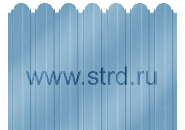 Профнастил фигурный C 10 0.45мм Drap TX Россия RAL 5024 (голубой) Grand Line