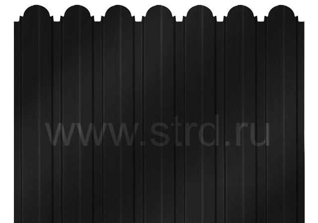 Профнастил фигурный C 10 0.45мм Drap TX двусторонний Россия RAL 9005 (черный) Grand Line