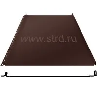 Фальцевая панель Grand Line Кликфальц 542/510мм Velur 0.5мм RAL 8017 (коричневый)