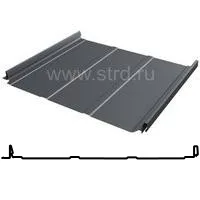 Фальцевая панель Grand Line Кликфальц Pro Line 517/470мм Velur 0.5мм RAL 7024 (серый)