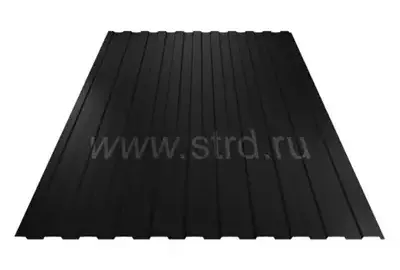Профнастил C 8 0.5мм Velur Россия RAL 9005 (черный) Grand Line