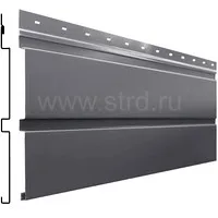 Сайдинг Квадро брус 340*293мм 0.5мм PurPro матовый Россия в пленке RAL 7024 (серый) Grand Line
