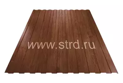 Профнастил МП 10 0.45мм Ecosteel маt Россия Дуб античный Металл Профиль